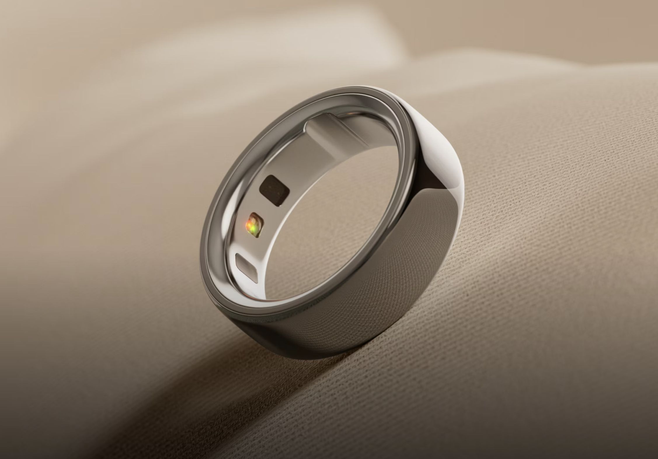 Умное фитнес-кольцо c отслеживанием показателей здоровья Oura Ring 4 Silver Size 15
