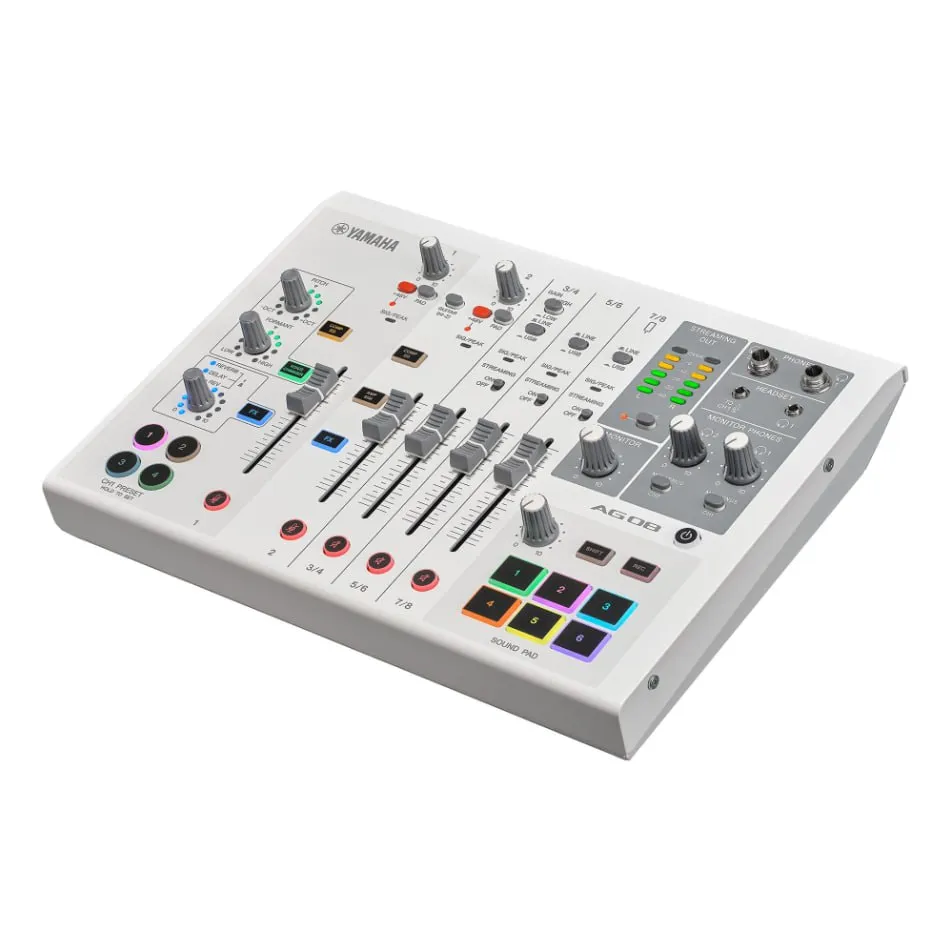 YAMAHA AG08 White Live Streaming Mixer микшер для стриминга (новое, без оригинальной коробки, УЦЕНКА)