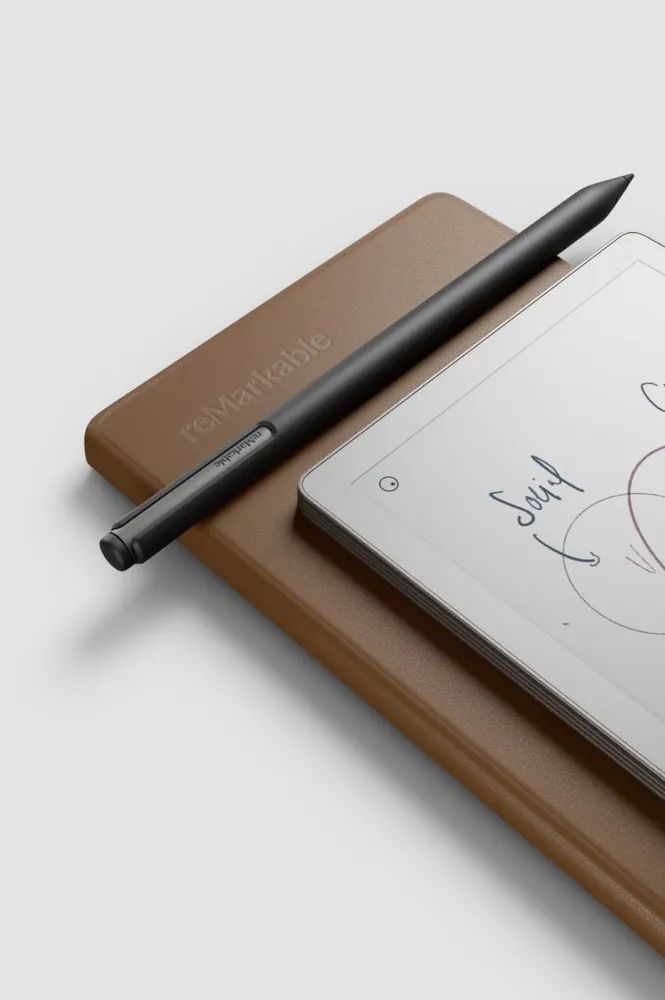 НАБОР: Remarkable Move Paper Pro с Marker Plus с ластиком и черным кожаным чехлом Brown Folio