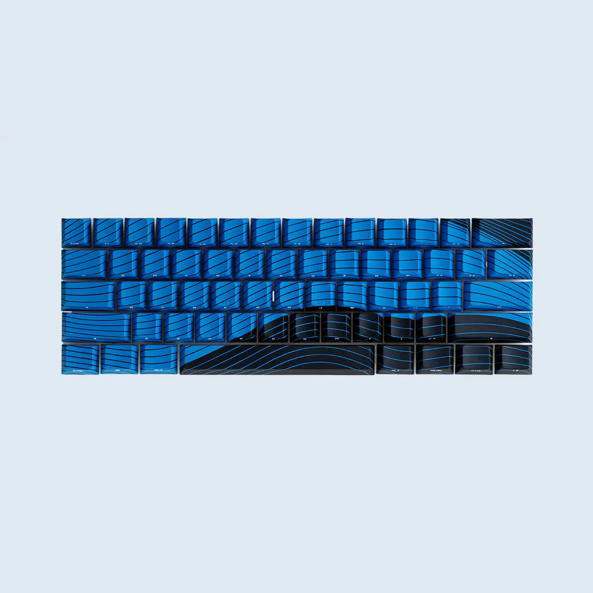 Wooting Magnetic Wave Keycap Set 5-sided dye-sub PBT Ocean Blue