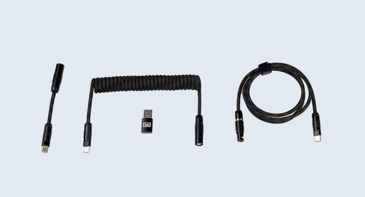 Кабель для клавиатуры WOOTING Premium Cable Set Coiled/Straight USB-C/Stealth