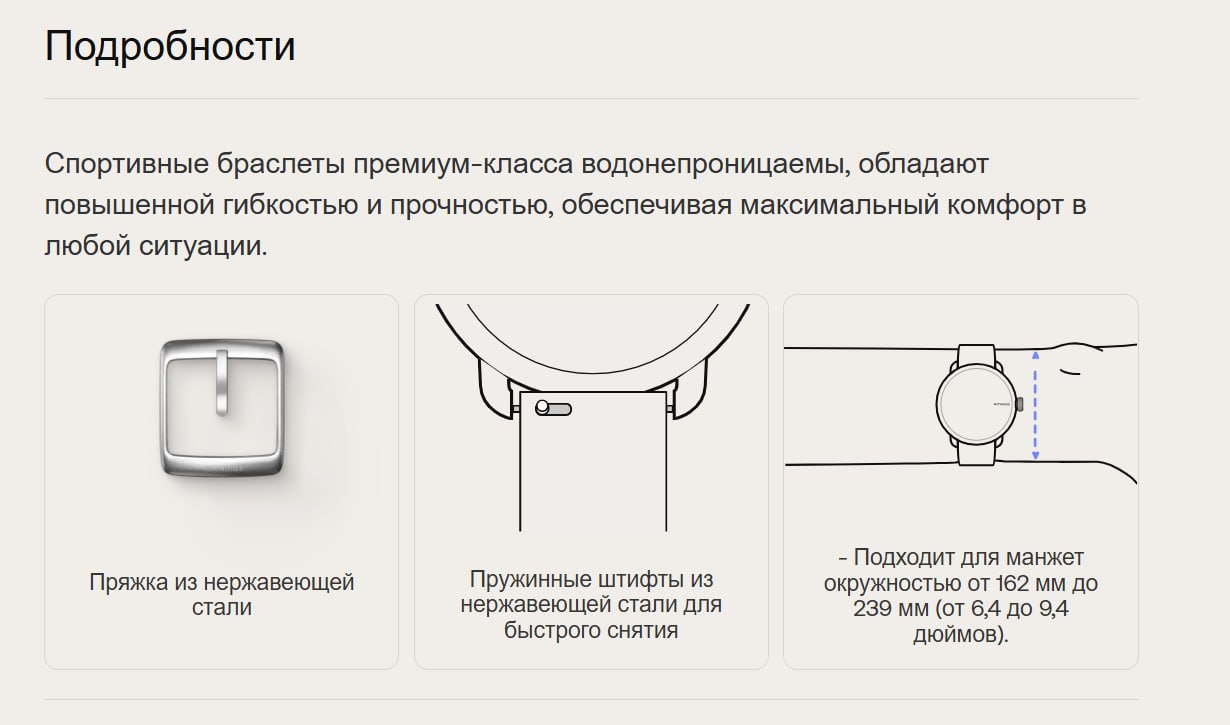 Cпортивный-премиум ремешок для часов Premium Sport Fluoroelastomer Wristband 20mm Black  Silver