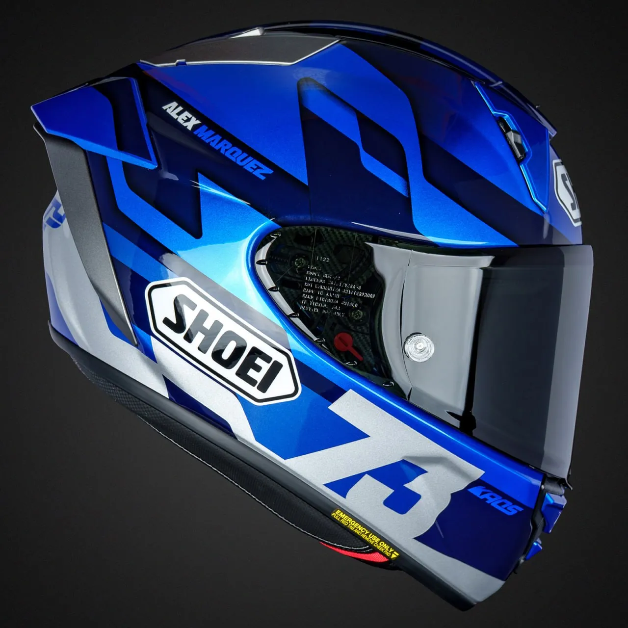 Шлем SHOEI X-Fifteen Alex Marquez 73 V3 TC-2 размер L blue-silver